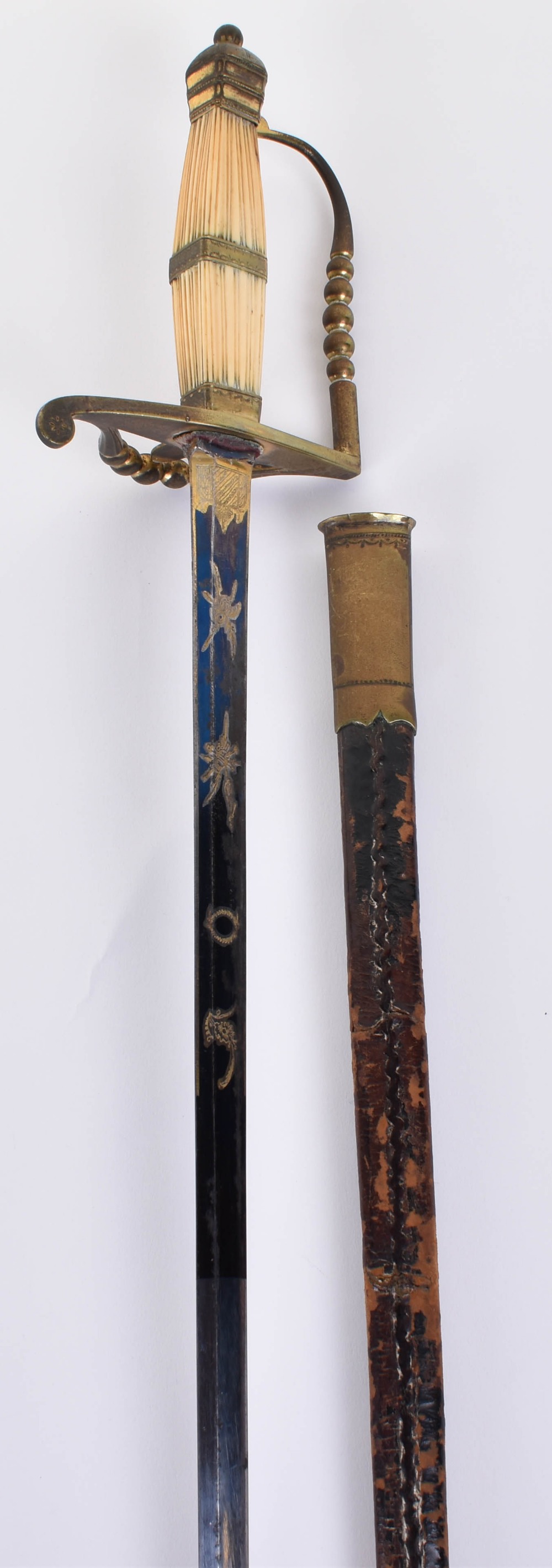 ^ Rare French officer’s sword spadroon in the English manner (à monture à l’anglais) c.1800 probably - Image 5 of 10