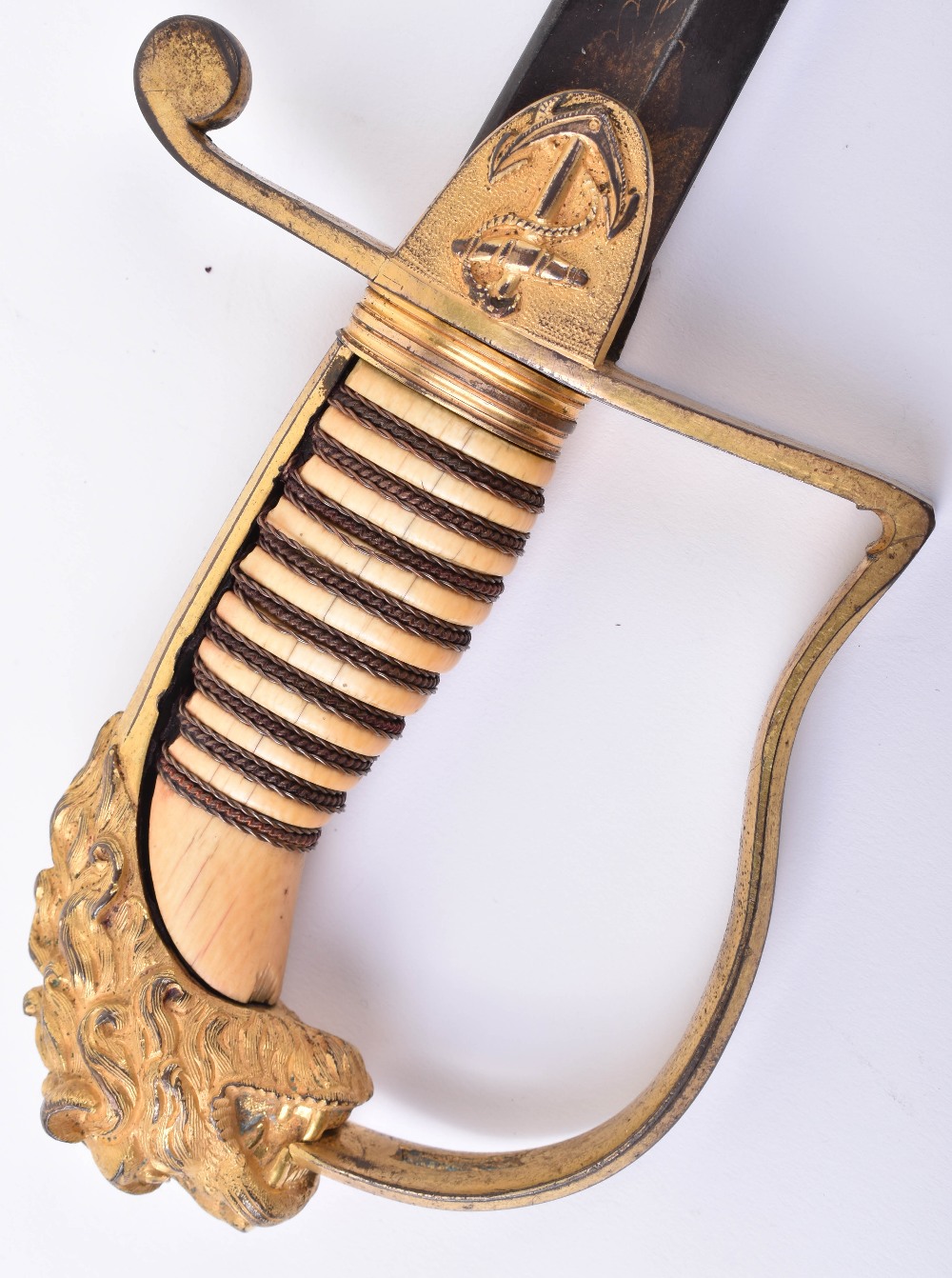 ^ Unusual naval officer’s sword for Flag officer, Captain or Commander, first quarter of the 19th ce - Image 10 of 14