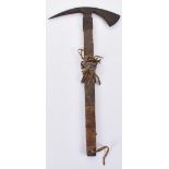 Small axe with spiked iron head, probably Native American