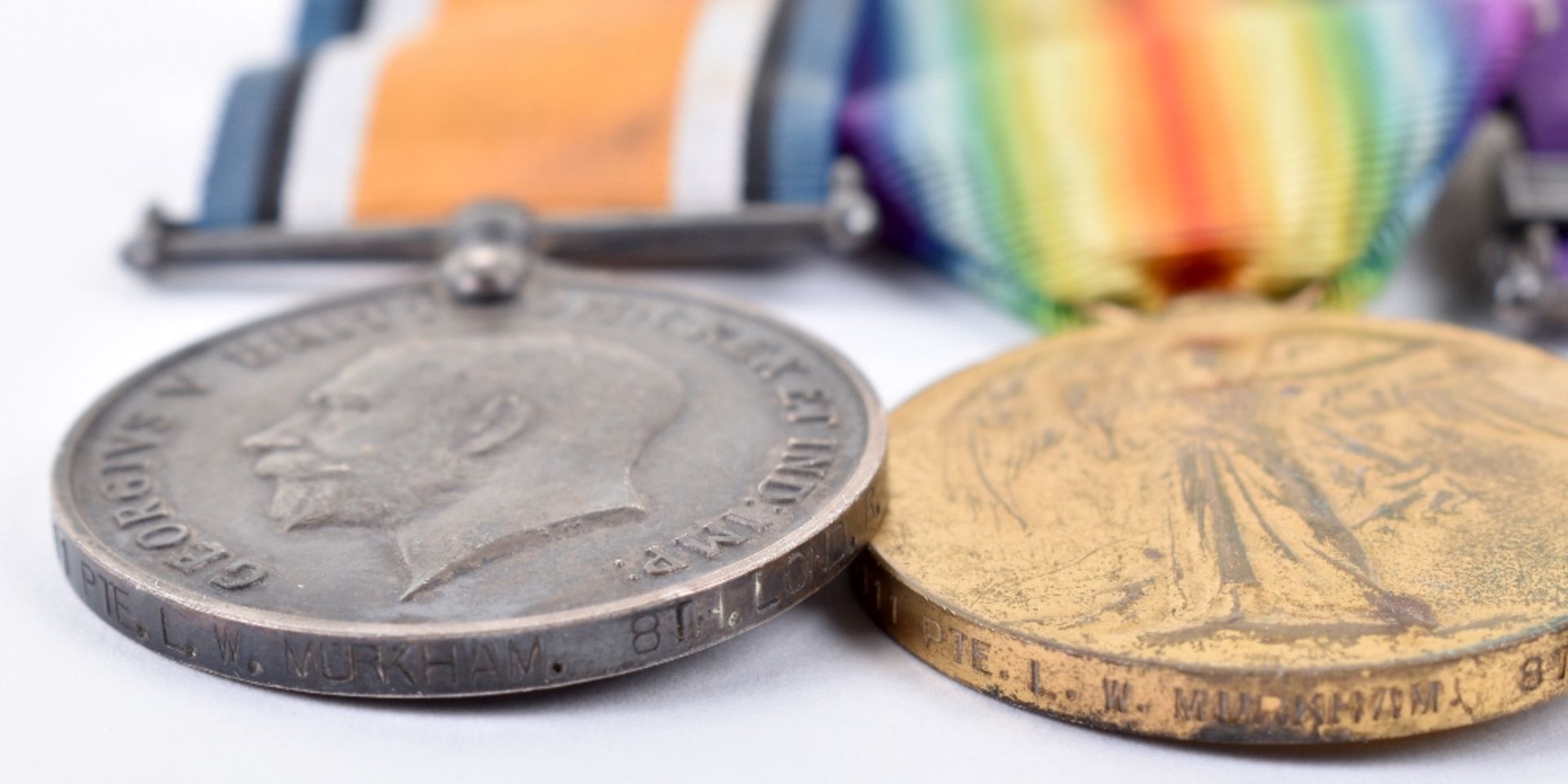 Great War and Iraq Operations Medal Group of Three 8th (Post Office Rifles) London Regiment & Rifle - Image 2 of 4