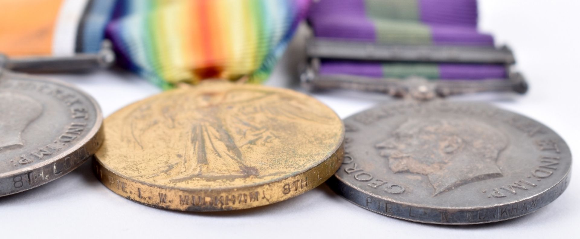 Great War and Iraq Operations Medal Group of Three 8th (Post Office Rifles) London Regiment & Rifle - Image 3 of 4