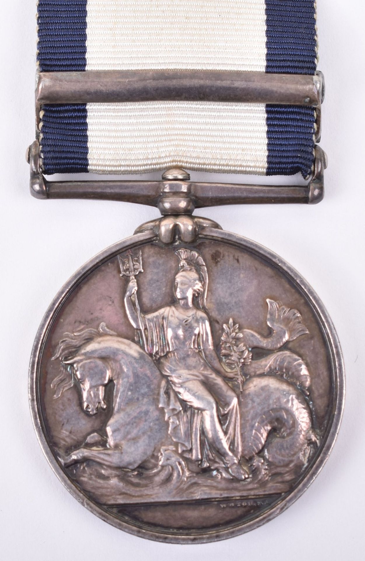 Two Clasp Naval General Service Medal of Midshipman Richard Morgan Present at the Boat Service Actio - Image 3 of 4