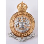 The City of London Yeomanry (Rough Riders) Officers Cap Badge