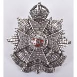 WW2 British Border Regiment Officers Cap Badge