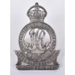 Sterling Silver Queen Mary’s Regiment Surrey Yeomanry Officers Cap Badge