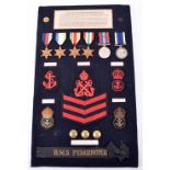 WW2 Royal Navy HMS Beryl Siege of Malta Mentioned in Despatches Long Service Medal Group of Six