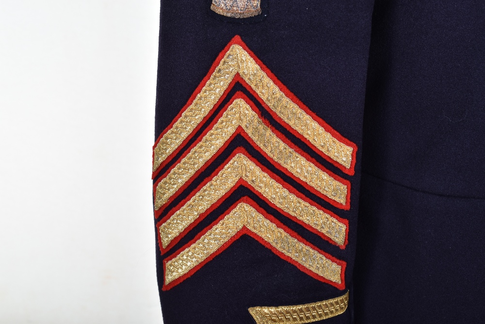 EIIR Portsmouth Band Royal Marines Drum Majors Full Dress Tunic and Peaked Cap - Image 7 of 11