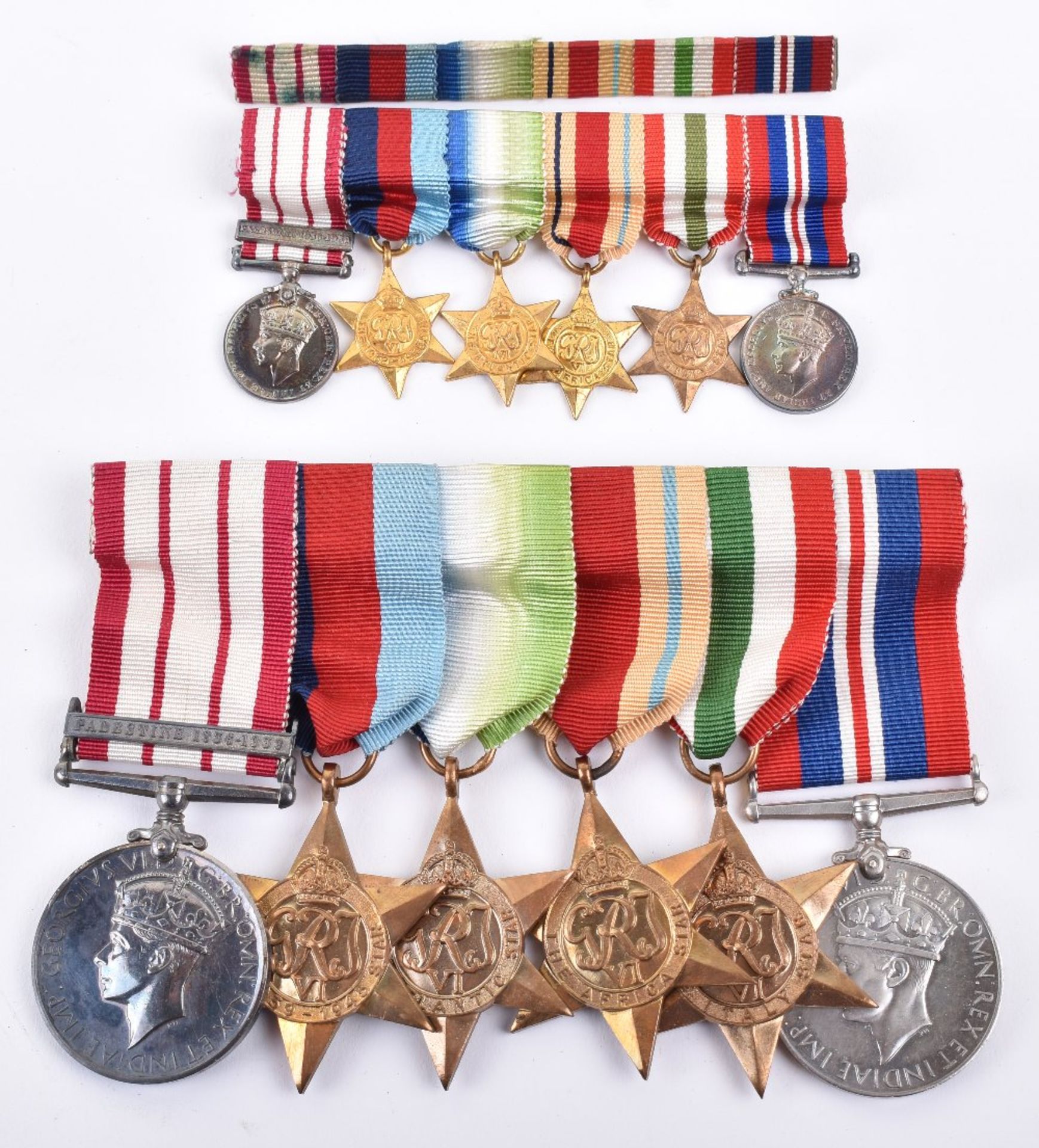 Palestine and WW2 Royal Navy Medal Group of Six Awarded to Lieutenant L W C Burch Royal Navy