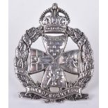 WW2 Inns of Court Regiment Sterling Silver Officers Cap Badge by Ludlow, London