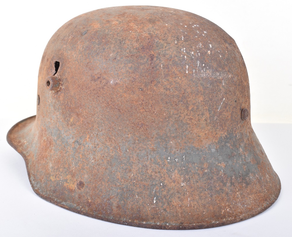 French Barn Find WW1 German M-16 Steel Combat Helmet - Image 4 of 8