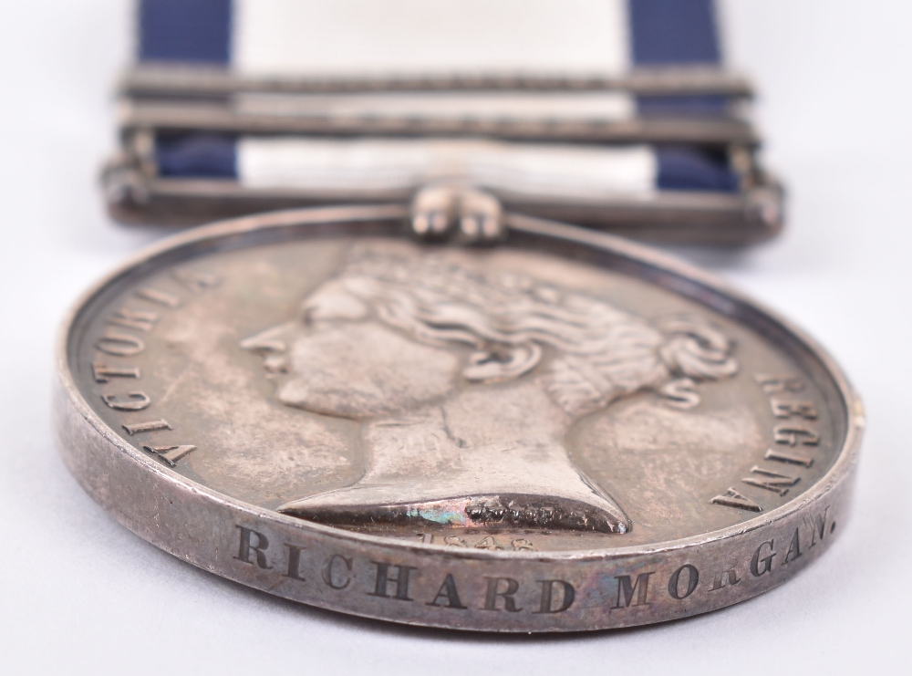 Two Clasp Naval General Service Medal of Midshipman Richard Morgan Present at the Boat Service Actio - Image 2 of 4