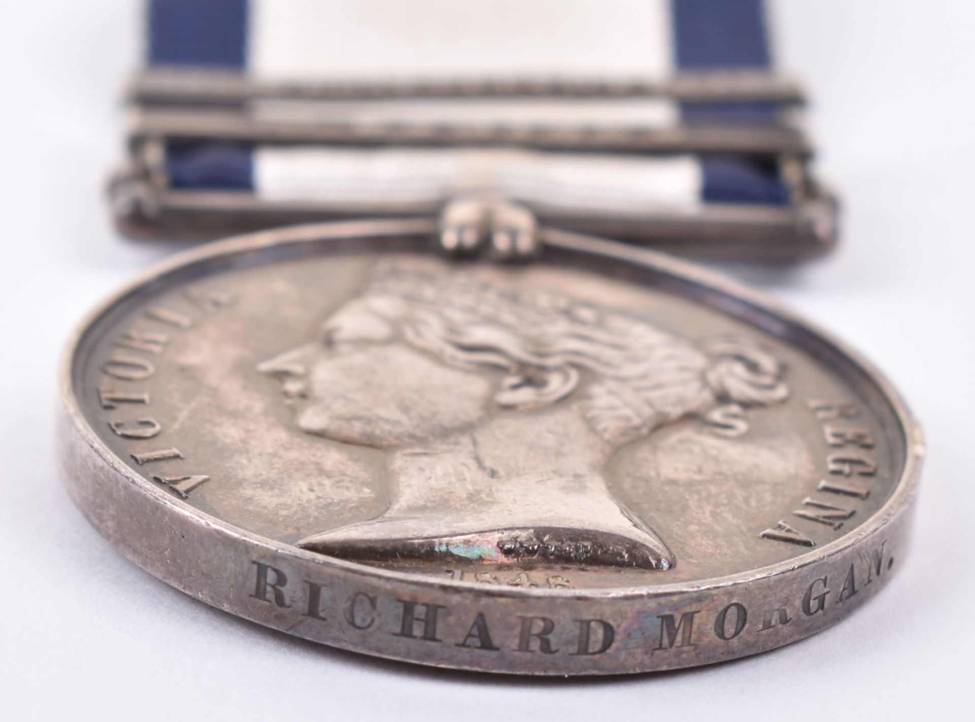 Two Clasp Naval General Service Medal of Midshipman Richard Morgan Present at the Boat Service Actio - Image 2 of 4