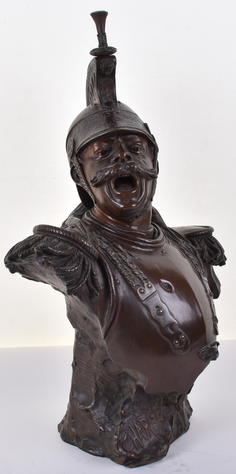 Fine Bronze Sculpture by Adolph Maubach of a French Cuirassier Officer - Image 8 of 13