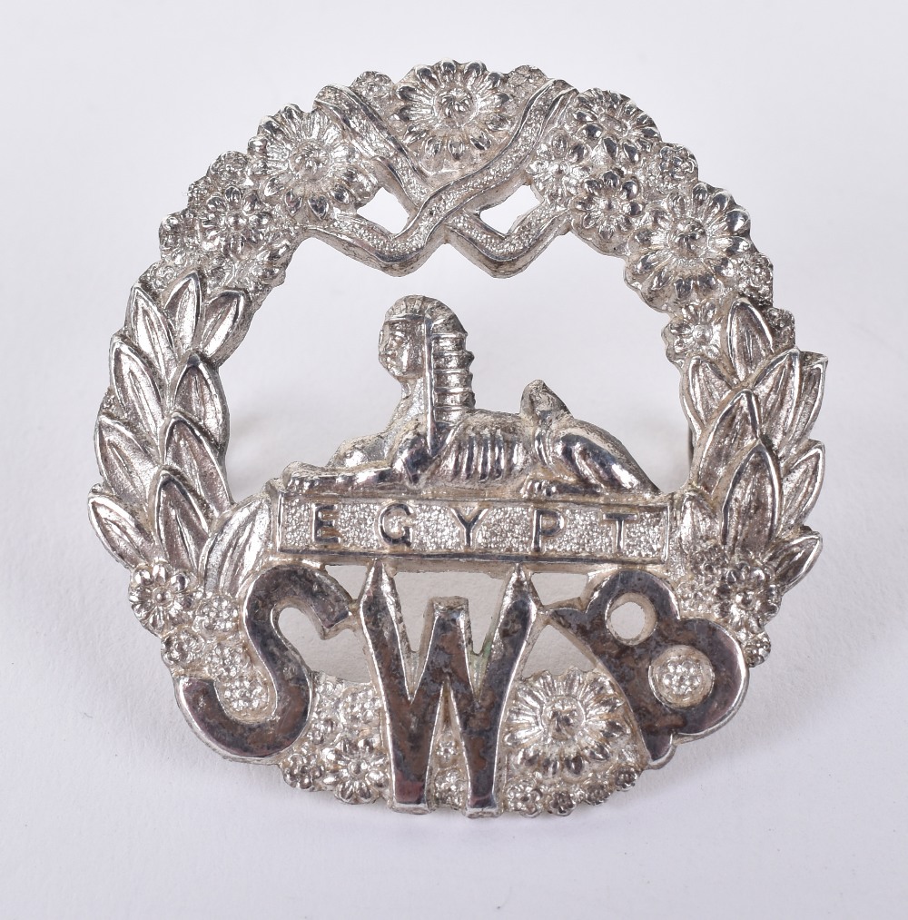 South Wales Borderers Officers Cap Badge