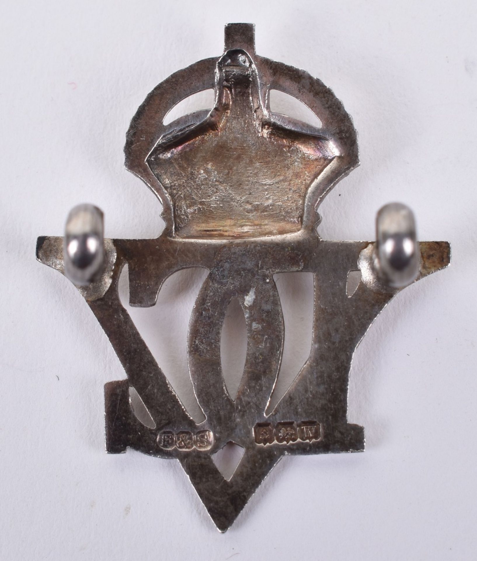 British 5th Royal Inniskilling Dragoon Guards Hallmarked Silver Officers Cap Badge - Image 2 of 2