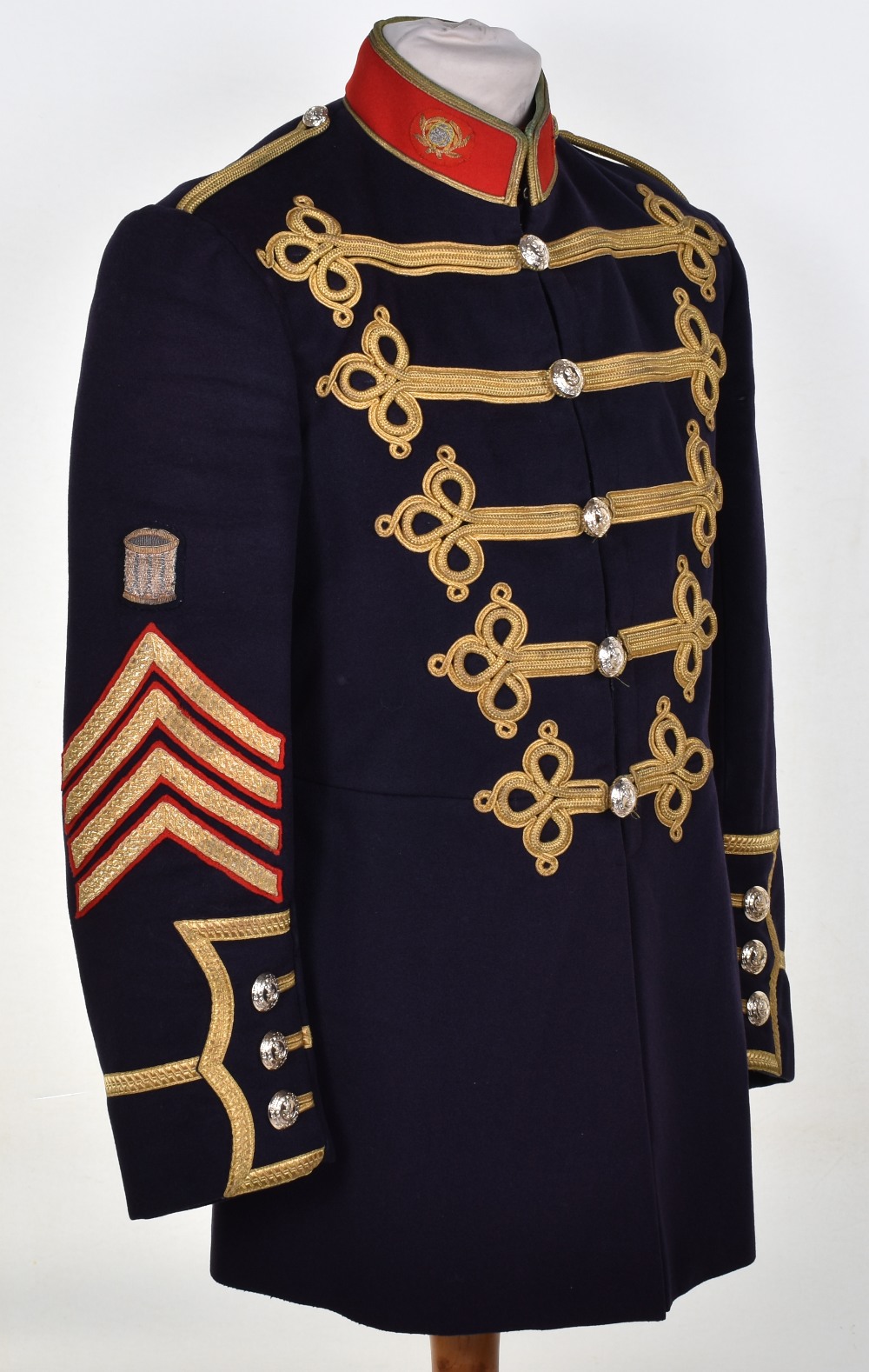 EIIR Portsmouth Band Royal Marines Drum Majors Full Dress Tunic and Peaked Cap - Image 5 of 11