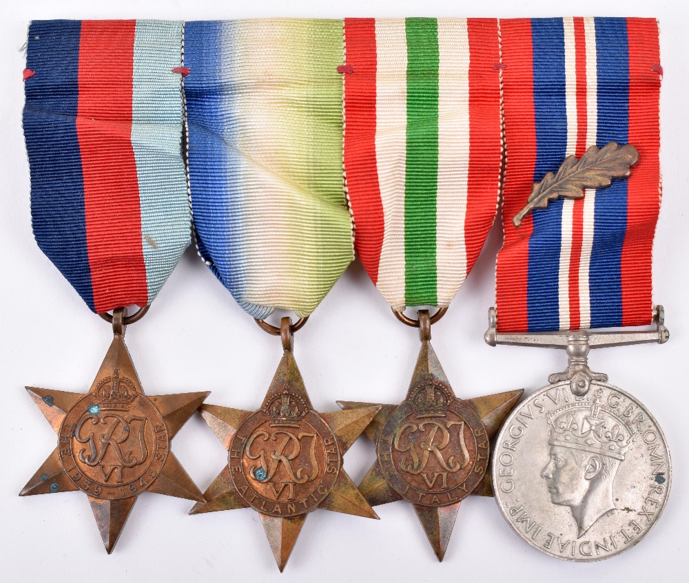 WW2 Merchant Navy Mentioned in Despatches Medal Group of Four of Second Officer A M Chapman, Who Ear - Image 2 of 6