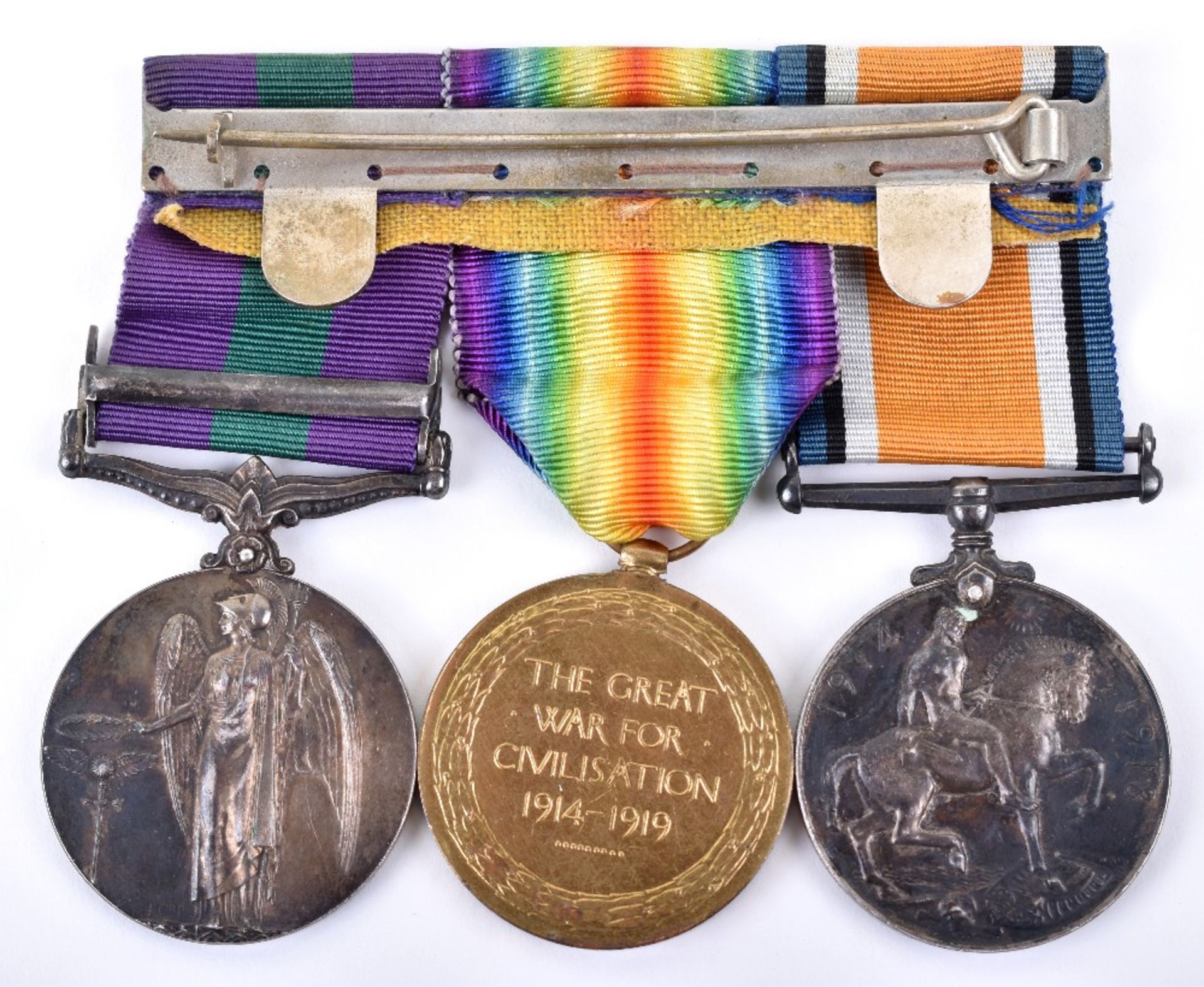 Great War and Iraq Operations Medal Group of Three 8th (Post Office Rifles) London Regiment & Rifle - Image 4 of 4