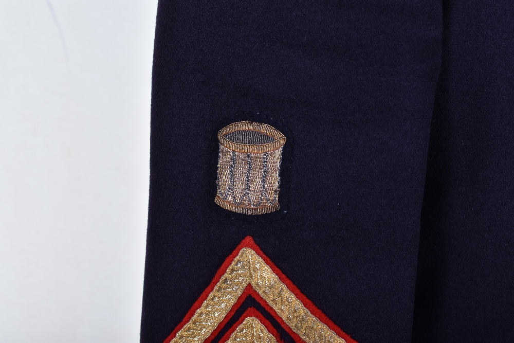 EIIR Portsmouth Band Royal Marines Drum Majors Full Dress Tunic and Peaked Cap - Image 6 of 11