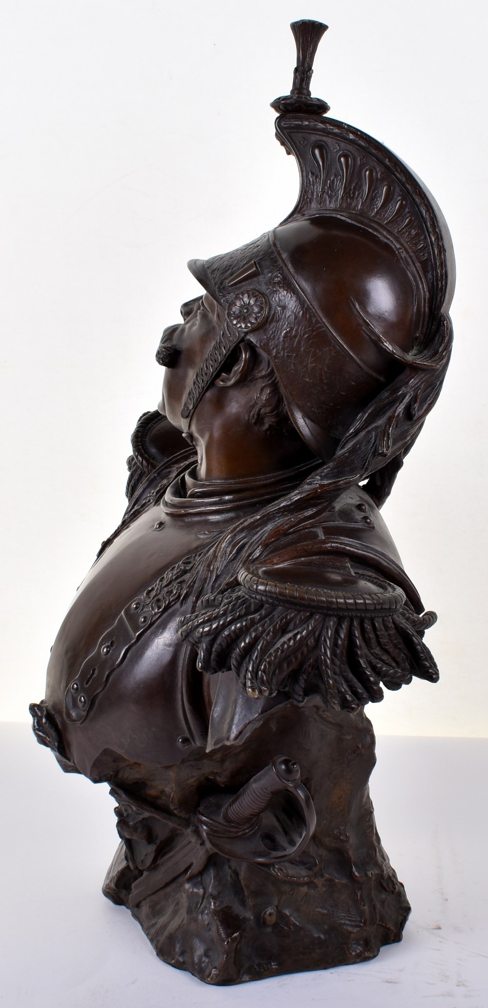 Fine Bronze Sculpture by Adolph Maubach of a French Cuirassier Officer - Image 10 of 13