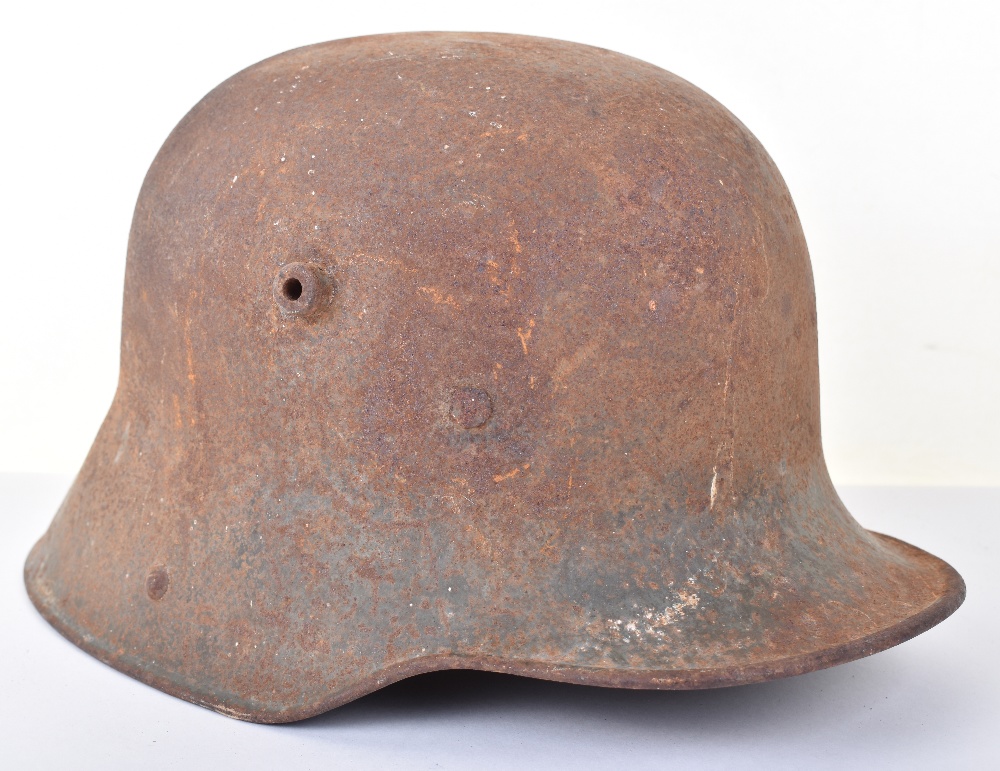 French Barn Find WW1 German M-16 Steel Combat Helmet - Image 2 of 8