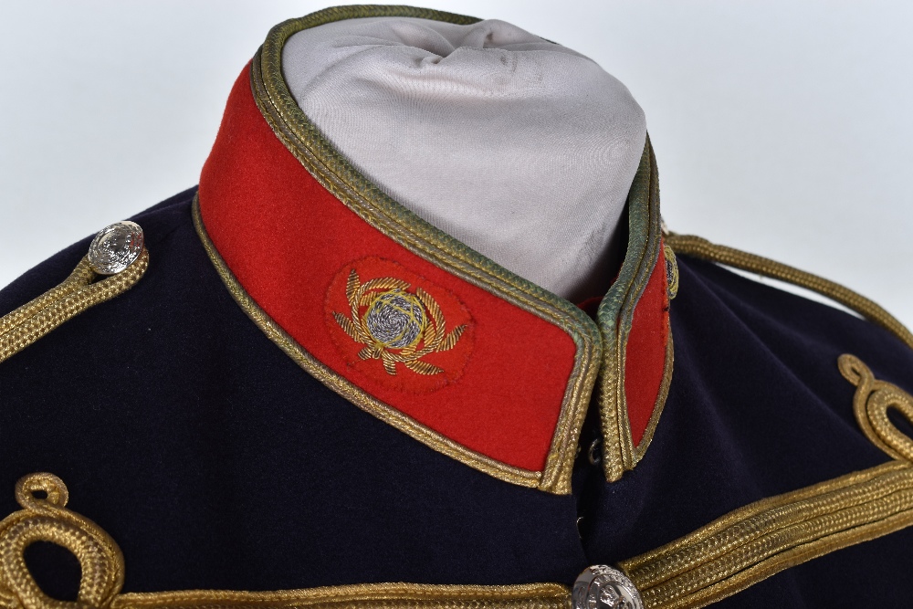 EIIR Portsmouth Band Royal Marines Drum Majors Full Dress Tunic and Peaked Cap - Image 4 of 11