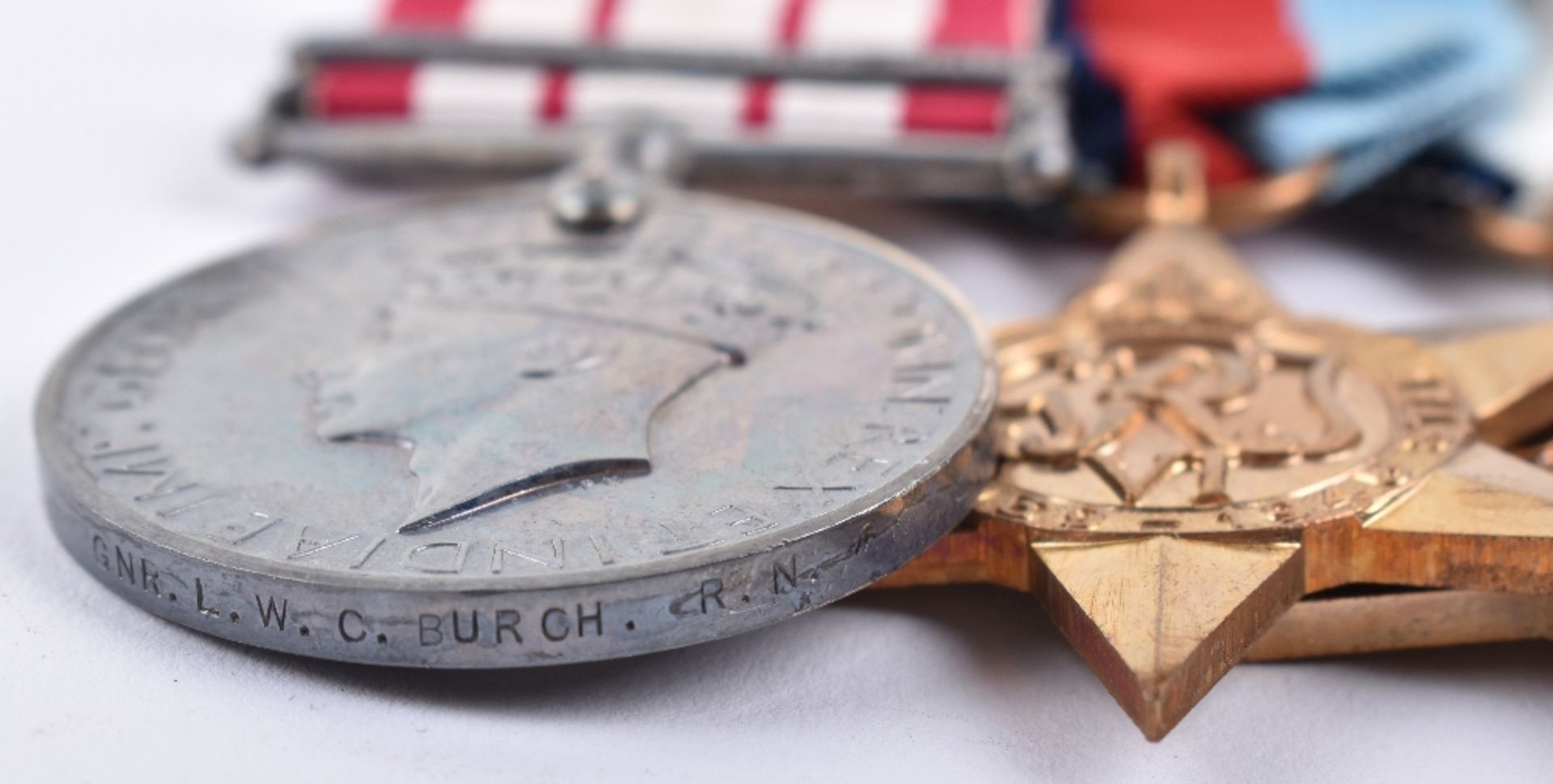 Palestine and WW2 Royal Navy Medal Group of Six Awarded to Lieutenant L W C Burch Royal Navy - Image 2 of 5