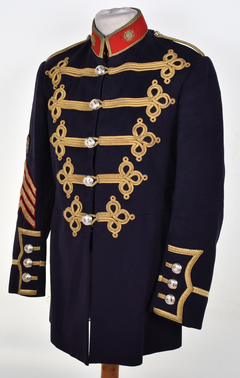 EIIR Portsmouth Band Royal Marines Drum Majors Full Dress Tunic and Peaked Cap - Image 8 of 11