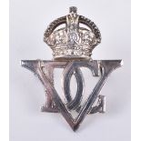 British 5th Royal Inniskilling Dragoon Guards Hallmarked Silver Officers Cap Badge