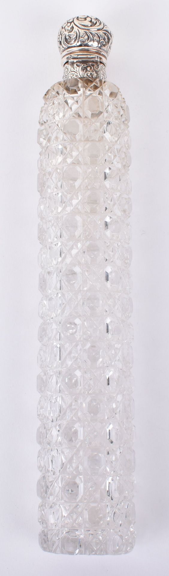 A large Victorian silver and glass scent bottle, by Brockwell & Son, London 1884 - Image 2 of 8