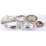 A mixed lot of silver plated items