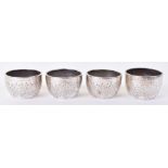 A set of four Victorian silver salts, by Goldsmiths & Silversmiths Co, London 1884