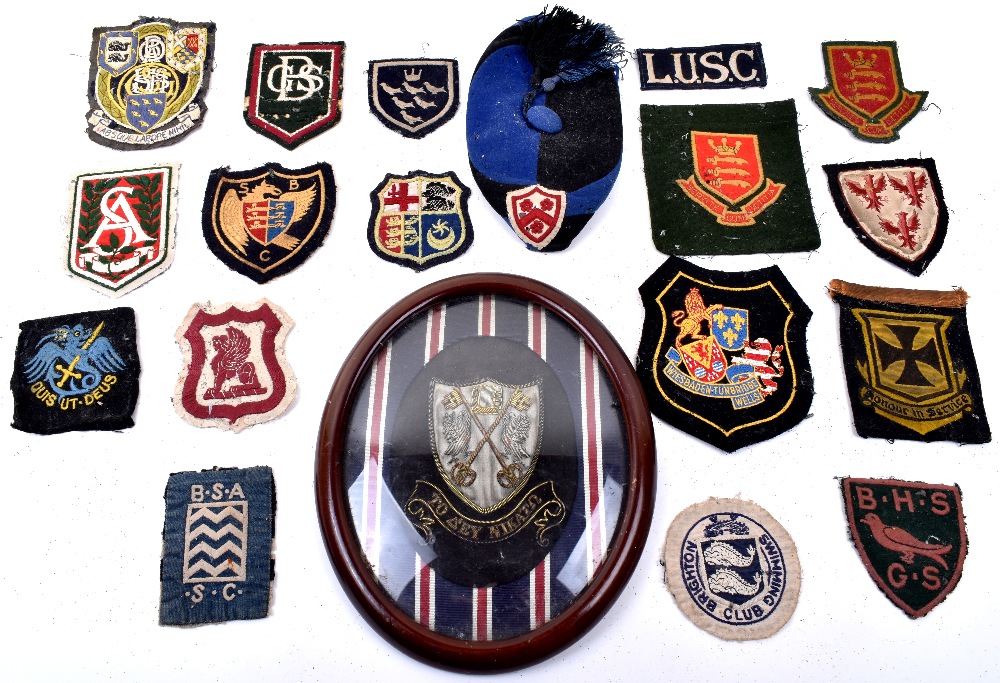 Vintage School Hat and Badges - Image 4 of 4