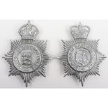 Two Borough of Hastings Police Helmet Badges