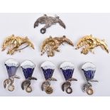 Polish Airforce Wings and Parachute Badges