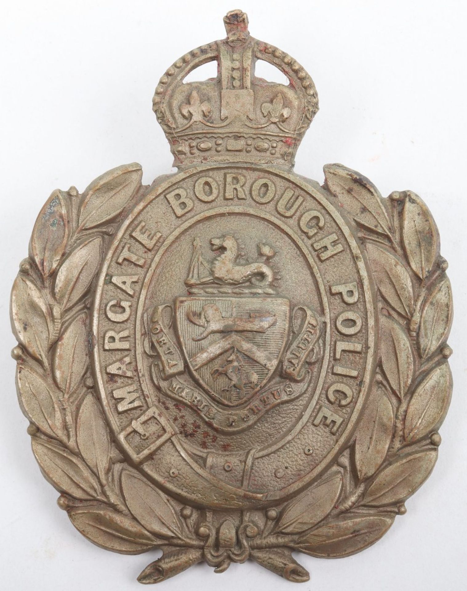 Margate Borough Police Helmet Badge