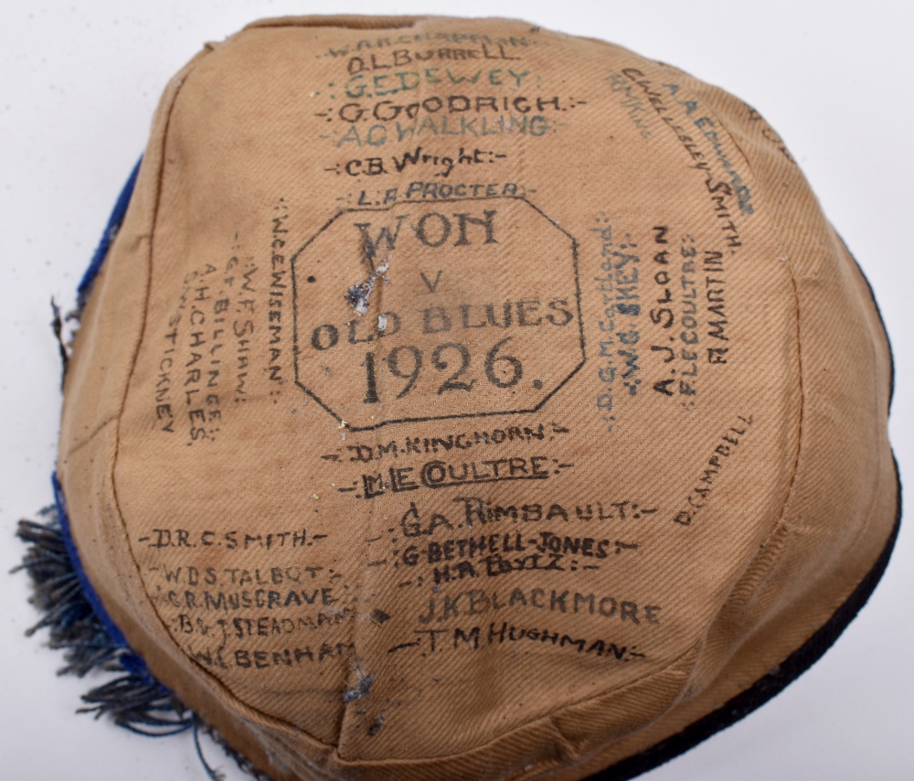 Vintage School Hat and Badges - Image 2 of 4