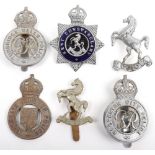 Six Kent Police Cap Badges