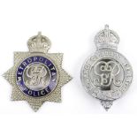 Two Kings Crown George 5th Metropolitan Police Cap Badges