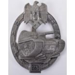 German Army / Waffen-SS 25 Engagements Panzer Assault Combat Badge by JFS