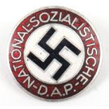 Third Reich NSDAP Party Membership Badge by Matthias Oechsler & Sohne-Ansbach