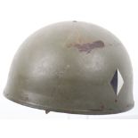 WW2 1943 Royal Signals Marked Royal Armoured Corps Pattern Steel Combat Helmet