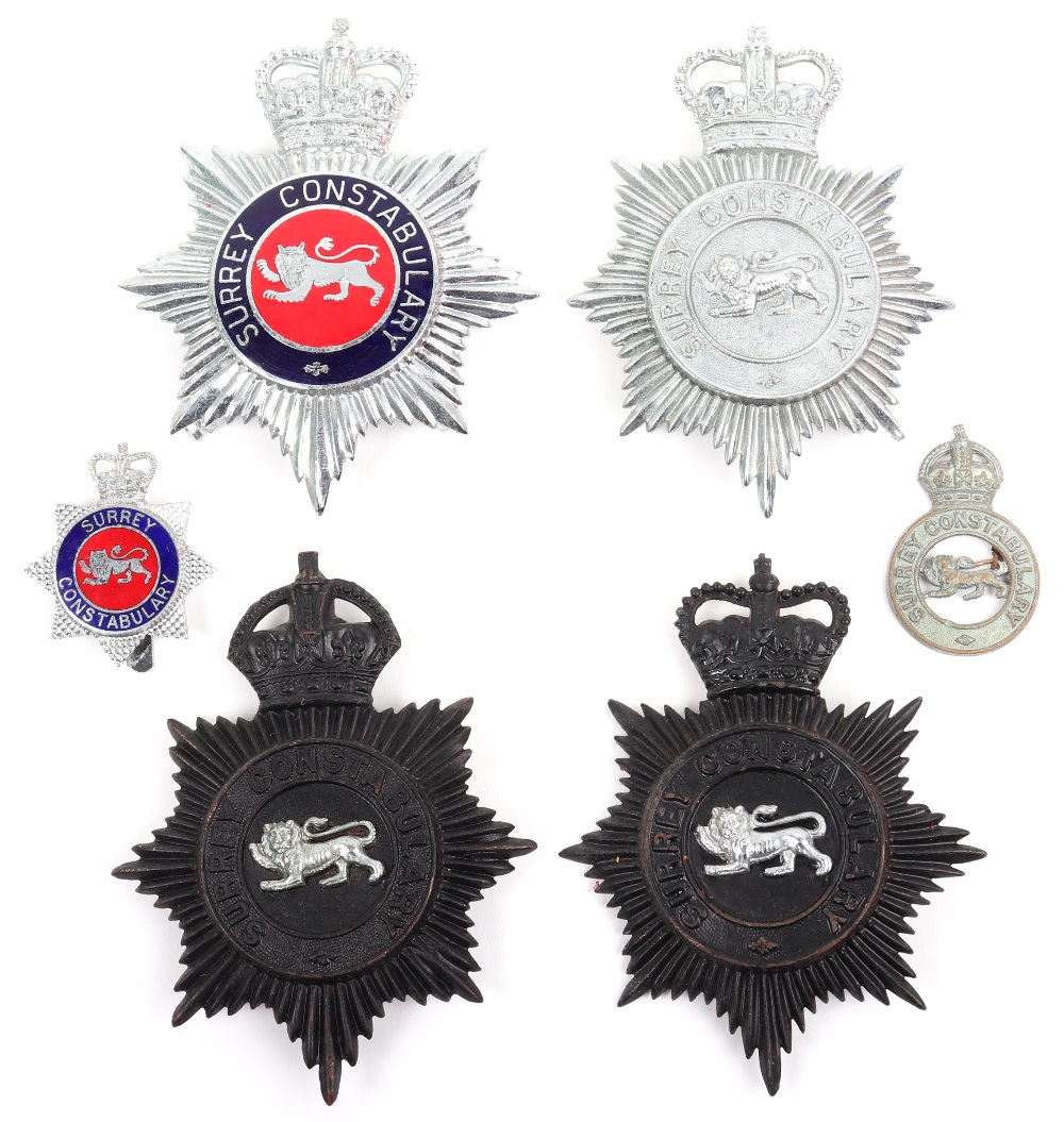 Obsolete Surrey Constabulary Police Badges