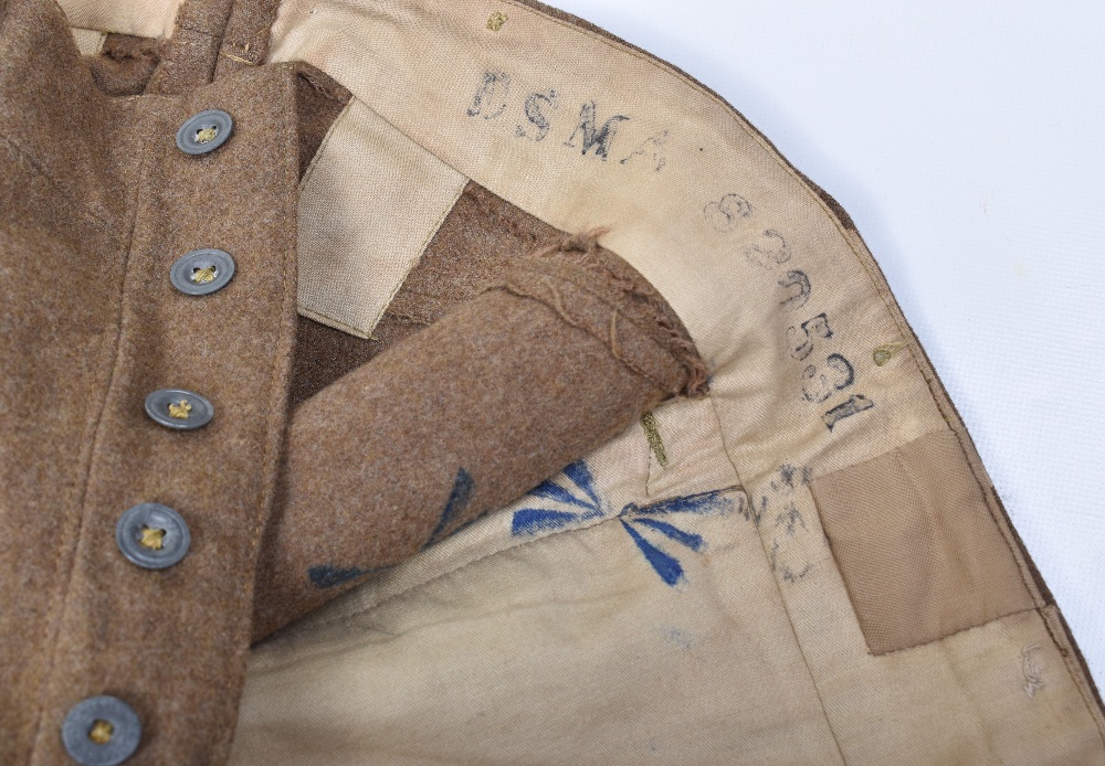Unusual Pair of Cut Down Other Ranks 1902 Pattern Service Dress Trousers - Image 6 of 9