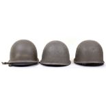 3x American Type M1 Style Helmets