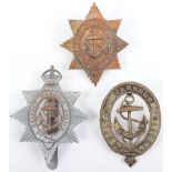 Three Belfast Harbour Police Cap Badges