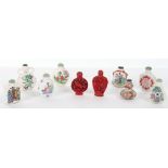 Ten Chinese scent bottles