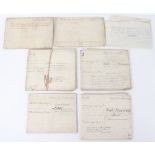 A selection of 18th/19th century velum and paper wills, deeds and indentures