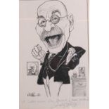 Radio DJ Tony Blackburn Original Cartoon Sketch