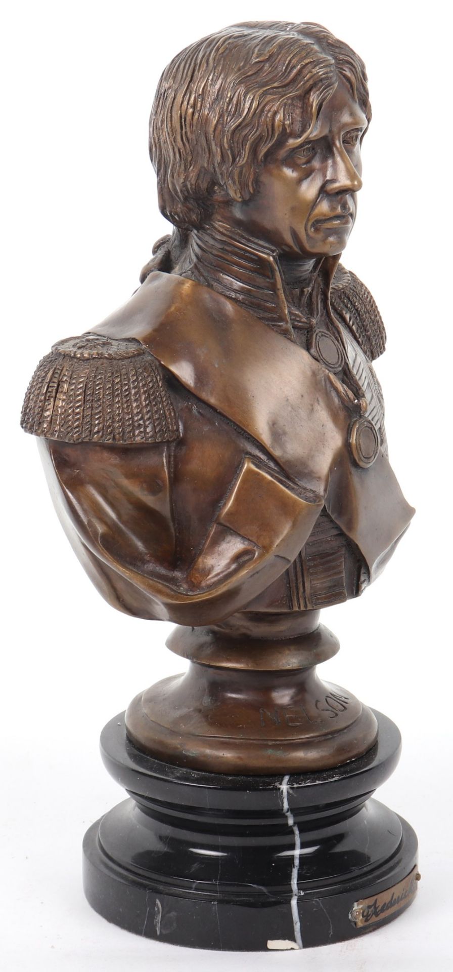 A bronze bust of Horatio Nelson - Image 7 of 7